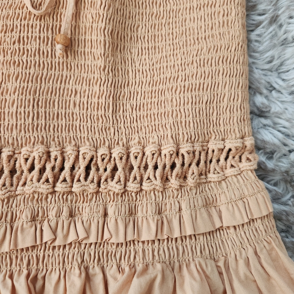 Free People Sunset Dancing Dress Peach Nude Women's Size Large - Picture 6 of 12
